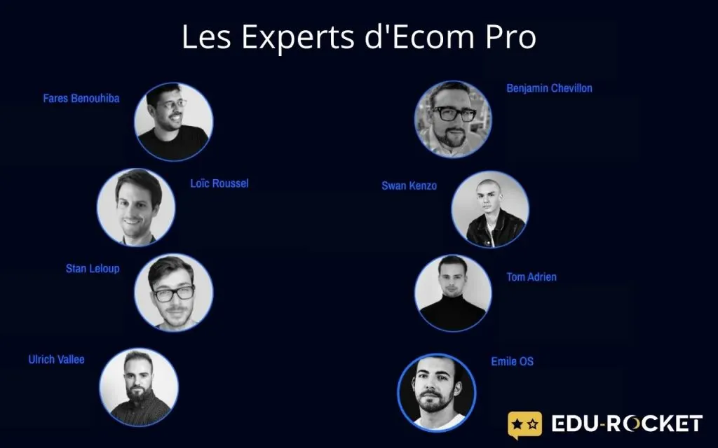 L'équipe d'experts de Ecom Pro la formation de yomi denzel