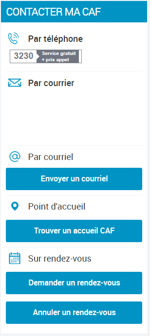 contacter la caf